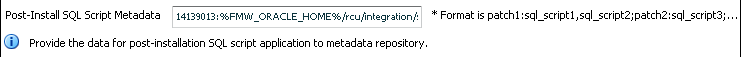 Post-Install SQL Script Metadata
