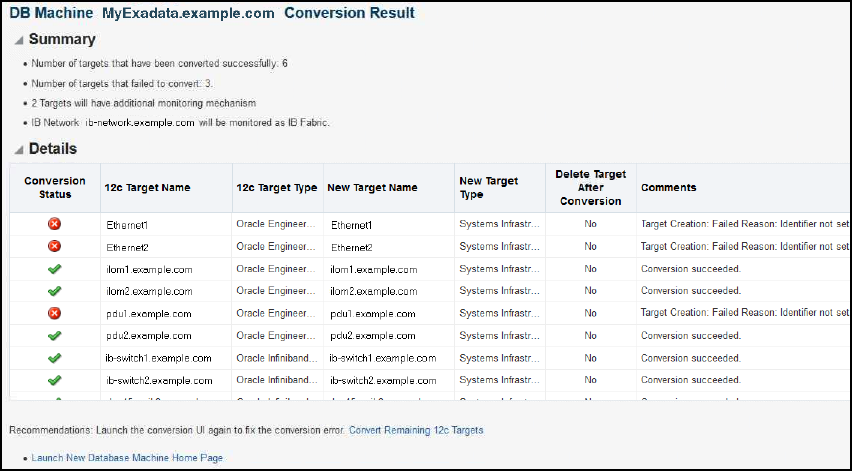 Database Machine Conversion: Conversion Result