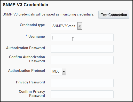 InfiniBand Switch SNMP V3 Credentials