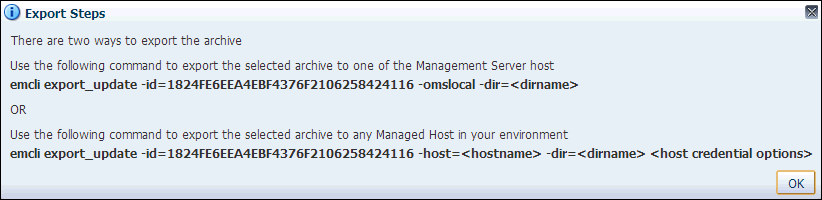 export command example