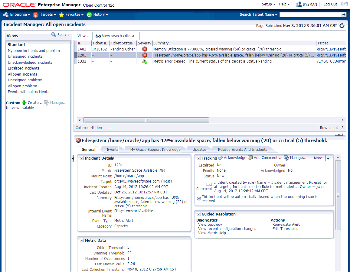 incident details