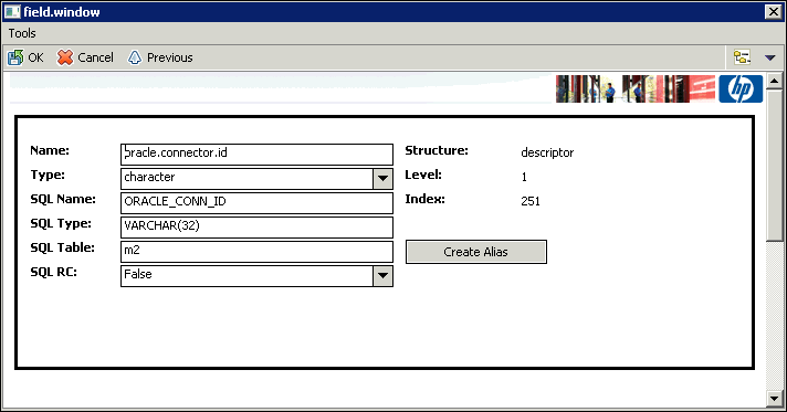 update field window