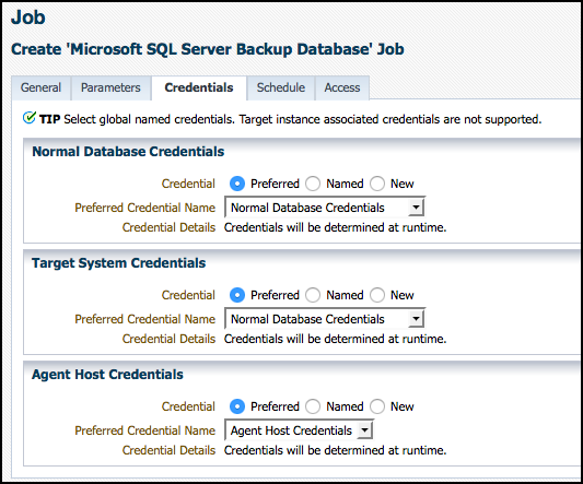 enter credentials
