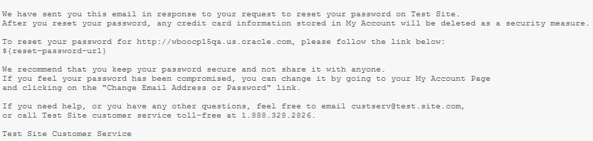 Forgot Your Password Email Template