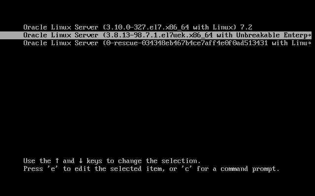 image:GNU GRUB 画面を示す画像。