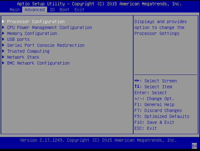 image:この図は、「Advanced」メニューを示しています。