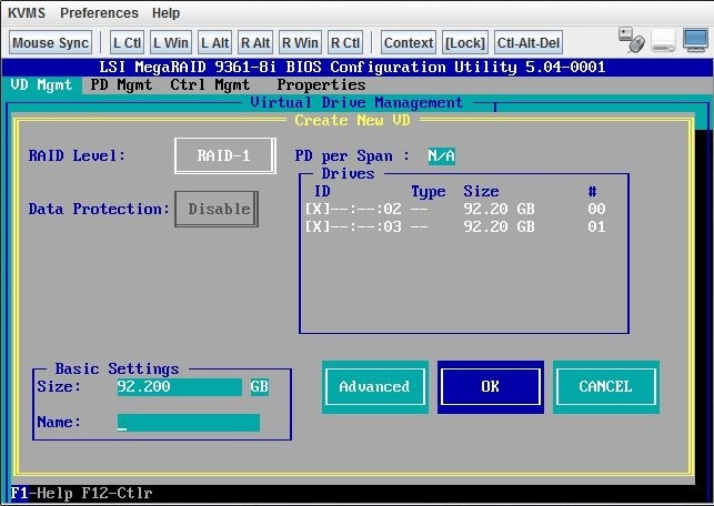image:Figure illustrant la confirmation de la création de disque logique.