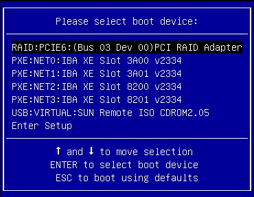 image:Menu Please Select Boot Device en mode Legacy BIOS.