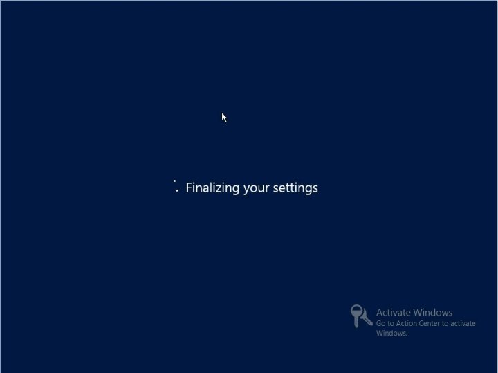 image:Pantalla Finalizing your settings (Finalizando la configuración).