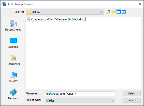 image:「Add Storage Device」画面を示す図。