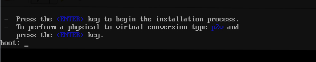 image:图中显示了 Oracle VM Server 在 Legacy BIOS 引导模式下的过渡屏幕。