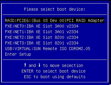 image:Capture d'écran montrant le menu Select Boot Device en mode d'initialisation Legacy BIOS.