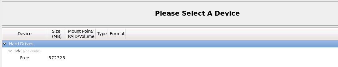 Gráfico que muestra la pantalla Please Select a Device (Seleccione un dispositivo). image:Gráfico que muestra la pantalla Please Select a Device (Seleccione un dispositivo).