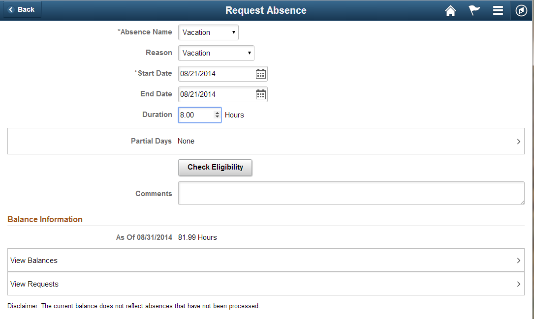Check Eligibility button