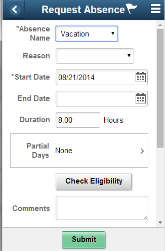 Submit button in footer