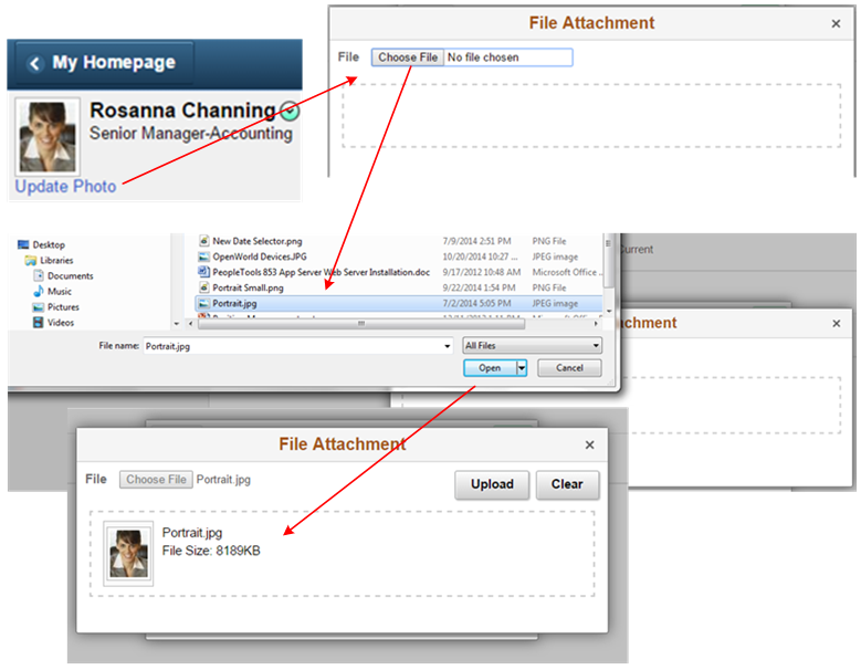 upload process employee photo file