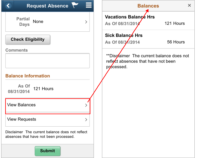 view balances