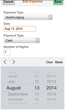 date picker iphone