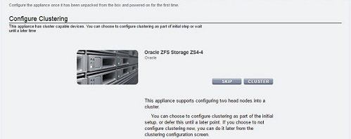 image:écran de configuration du cluster