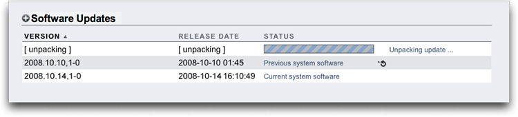 image:image illustrant la fenêtre des mises à jour logicielles