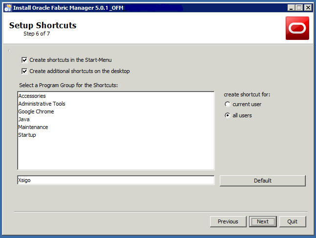 image:このスクリーンショットには、ショートカットのインストール方法を決定するチェックボックスが表示されています。