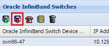 image:突出显示 “Restore a Configuration Back to the Selected Device“（将配置恢复到所选设备）图标的网状结构网络互连设备汇总面板