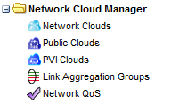 image:“Navigation“（导航）面板中的 “Network Cloud Manager“（网络云管理器）文件夹