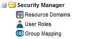 image:“Navigation“（导航）面板中的 “Security Manager“（安全管理器）文件夹