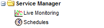 image:“Navigation“（导航）面板中的 “Service Manager“（服务管理器）文件夹