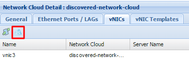 image:Panel de resumen de nubes de red con el separador vNIC activo y el botón Terminar vNIC resaltado.