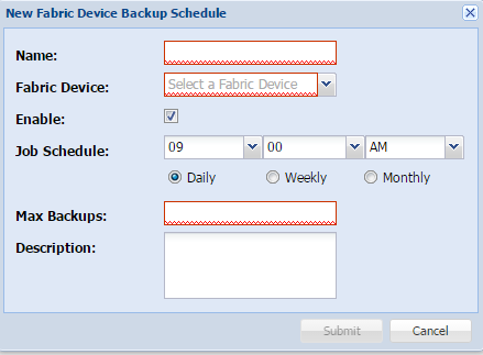 image:Cuadro de diálogo Programa de copia de seguridad de dispositivo de Fabric nuevo