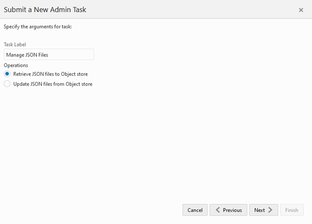Options to fetch or update the JSON files