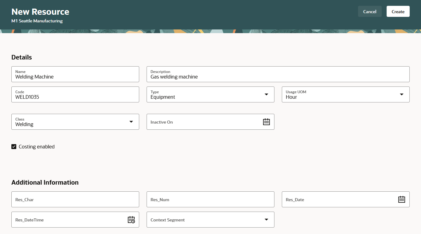 リソースの作成