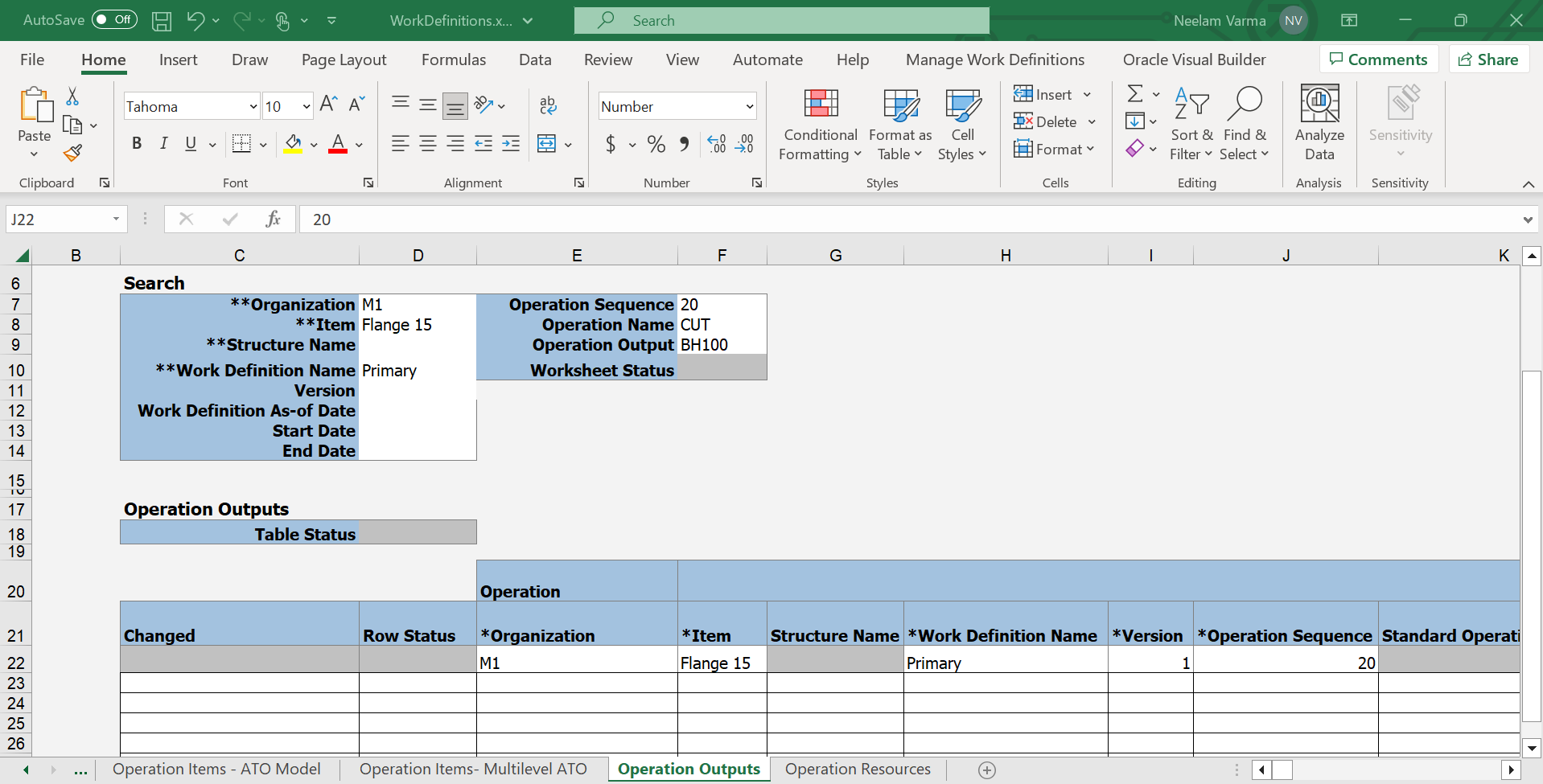 作業定義出力ADFdi