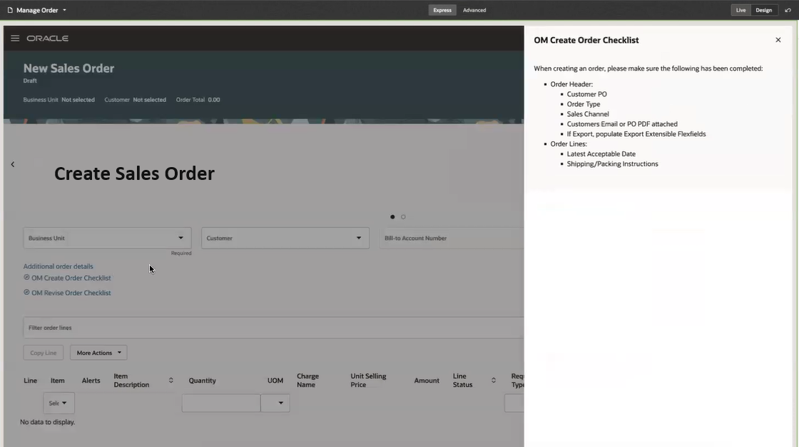 この画像は、管理者指定のヘルプ・テキストを含むガイド付きジャーニの例を示しています。 ヘルプ・テキストが右側のペインに表示されています。