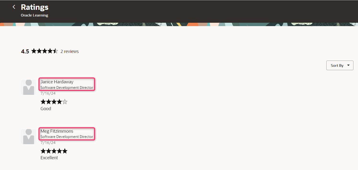 学習者情報を含むRedwood評点ページ