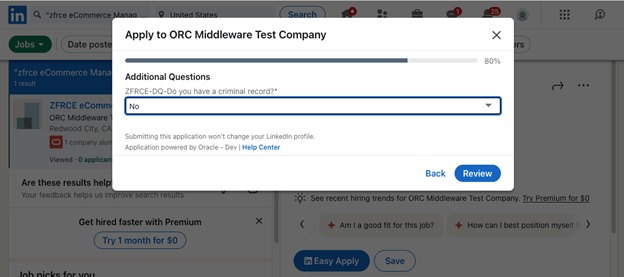LinkedInでのジョブ応募レビュー