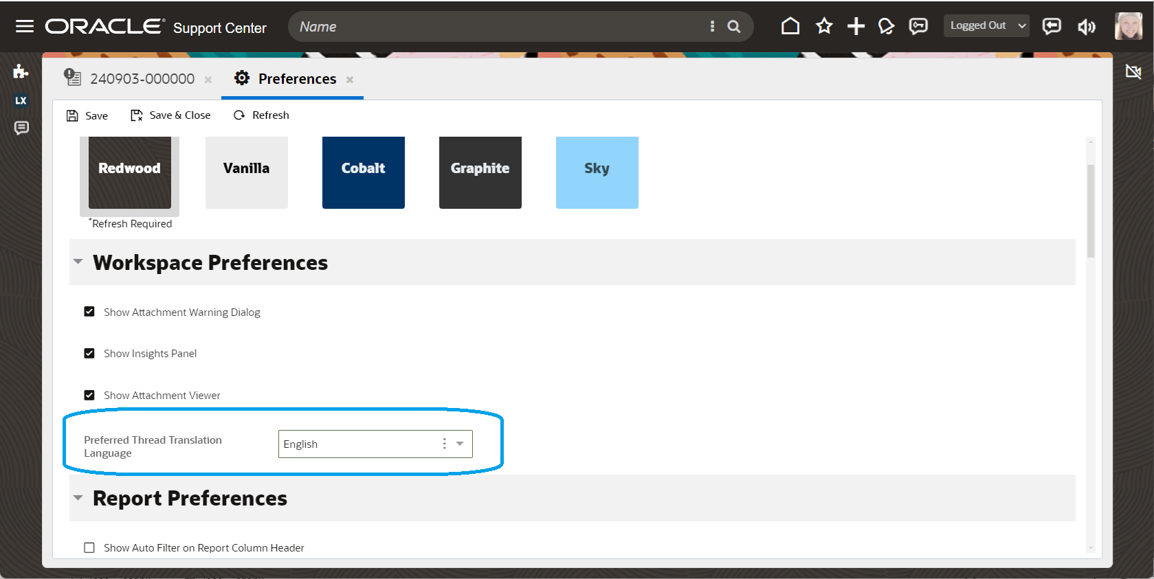 顧客着信メッセージを翻訳するためのエージェント優先言語のオプション