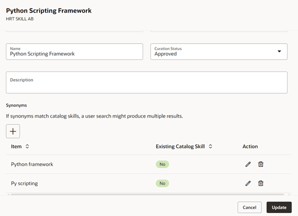 スキル・カタログに追加されたスキル・シノニム