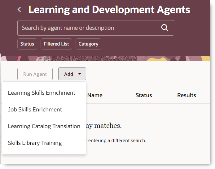「学習および開発エージェント」にブランド変更された「スキル・アドバイザ」プロセス・ページ
