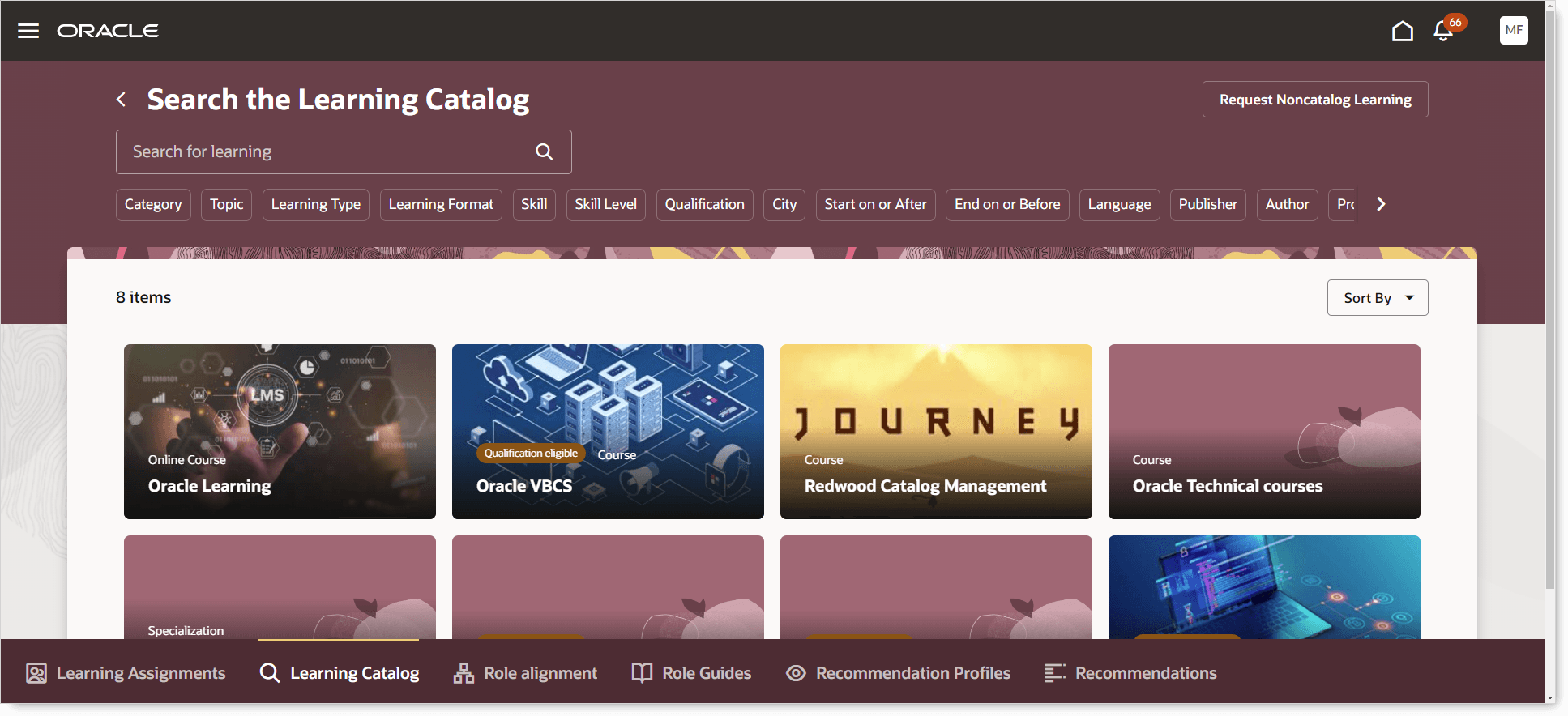 自分のチームの学習カタログ・ページ