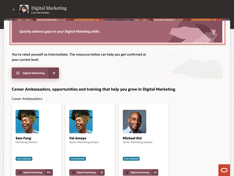 スキル詳細ページのガイド付きジャーニ