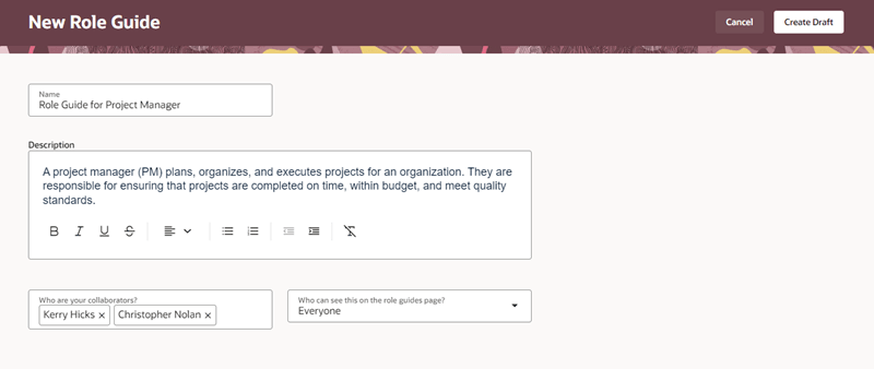 ロール・ガイドの基本詳細