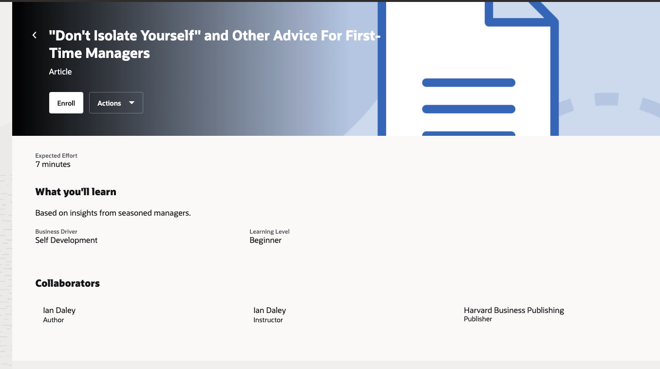 パブリッシャとその他の情報を含むカタログ詳細ページ