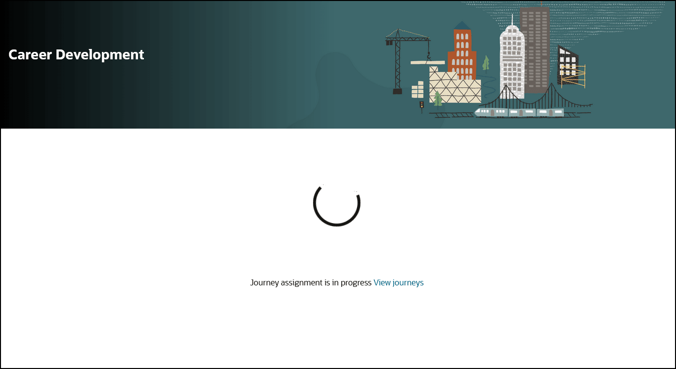 ジャーニ・アサイメントの進捗を示す中間ページのスクリーン・キャプチャ。
