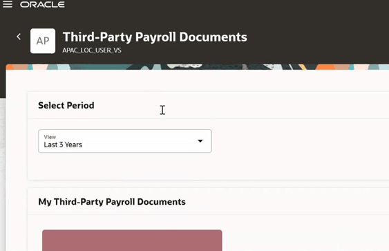 サード・パーティ給与文書の表示