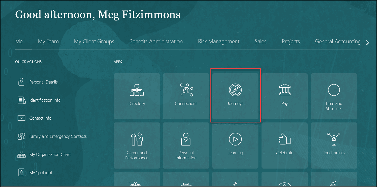 ホーム・ページ上のジャーニ