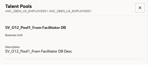 レビュー対象者のタレント・プールの詳細