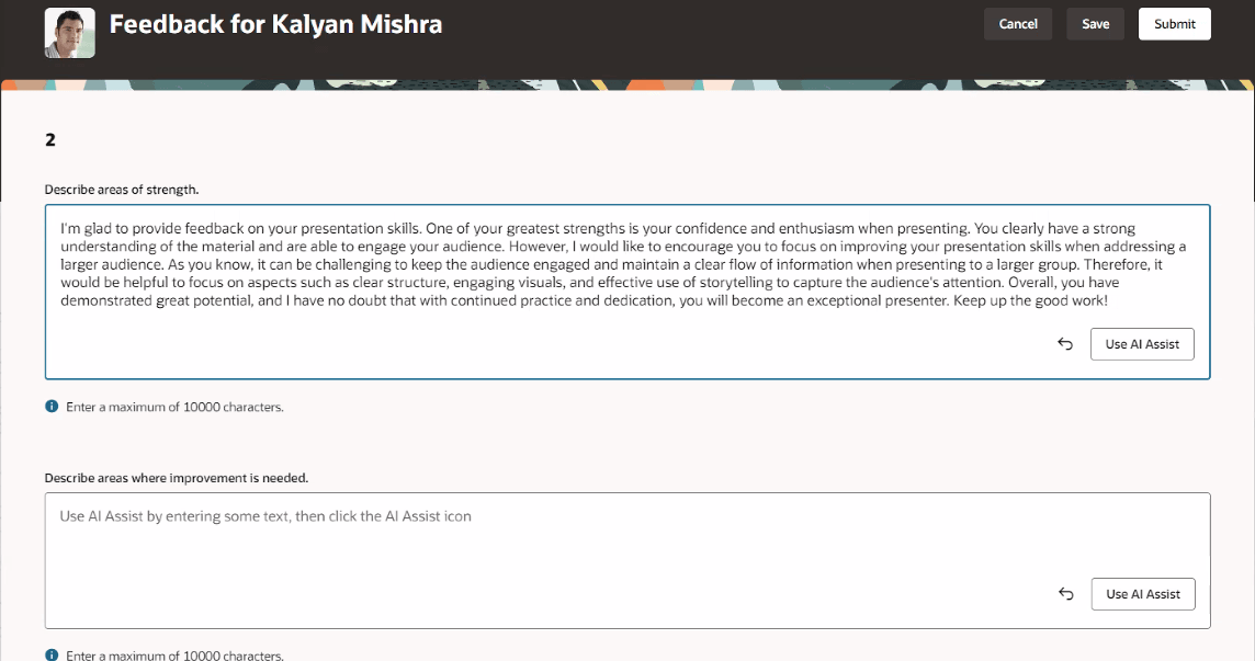 要求済フィードバックのスクリーン・キャプチャAI支援