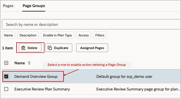 ページ・グループの削除
